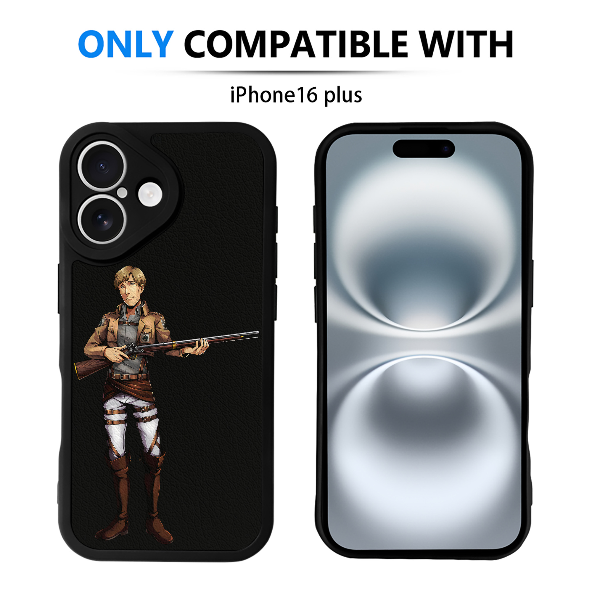 （画像用） 進撃の巨人 Attack on Titan 【iPhone 16シリーズ対応】シリコンスマホケース（レザー調） 材質：シリコン